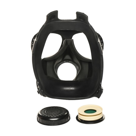 INHALADOR - MÁSCARA DE GAS CON BOTELLA - NEGRA