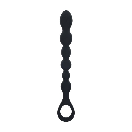 LEVELZ BEADED SNAKE SILICONE ANAL PROBE WITH LOOP 