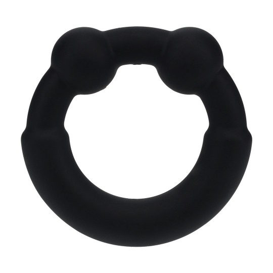 LEVELZ ANILLO PARA EL PENE DE METAL Y SILICONA NEGRO