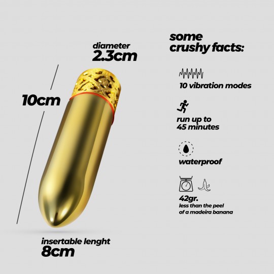 ROMANOV VIBRATEUR CLASSIQUE AVEC MANCHON EN SILICONE AMOVIBLE CRUSHIOUS