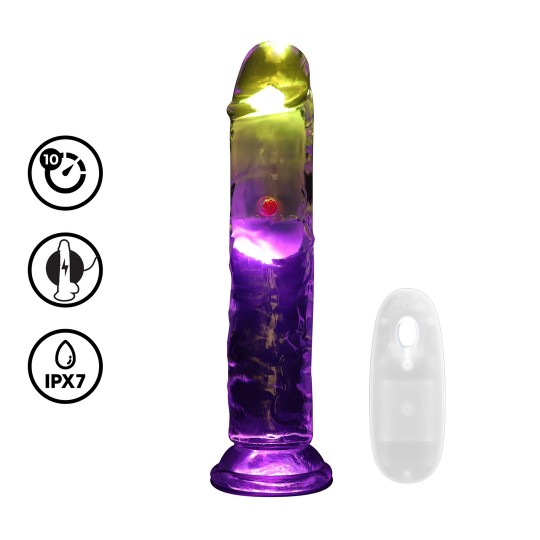 REALROCK LED VIBRATING STRAIGHT COCK 7" / 18