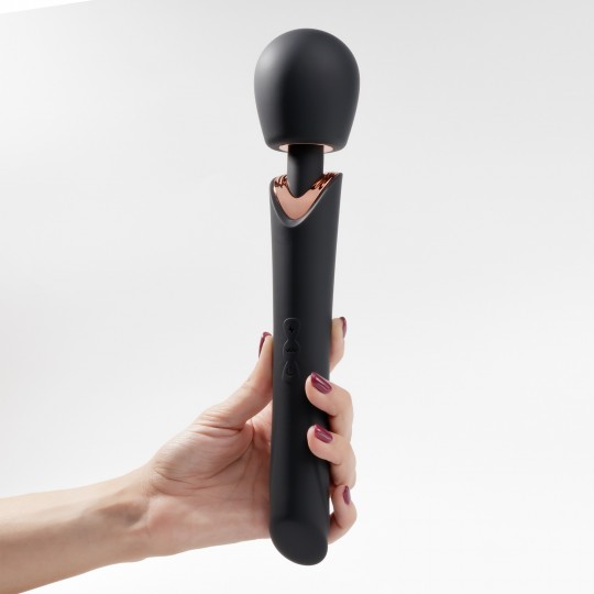 HOLLY VIBROMASSEUR WAND RECHARGEABLE NOIR CRUSHIOUS