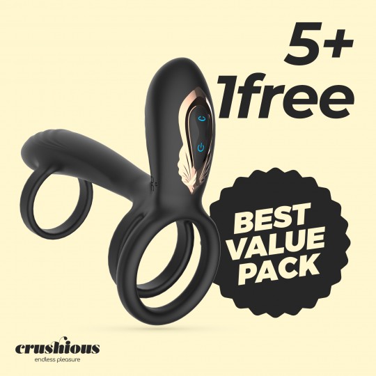 PACK 5 + 1 GRATUITO TORNADO ARMATURA ROTANTE PER IL PENE CRUSHIOUS