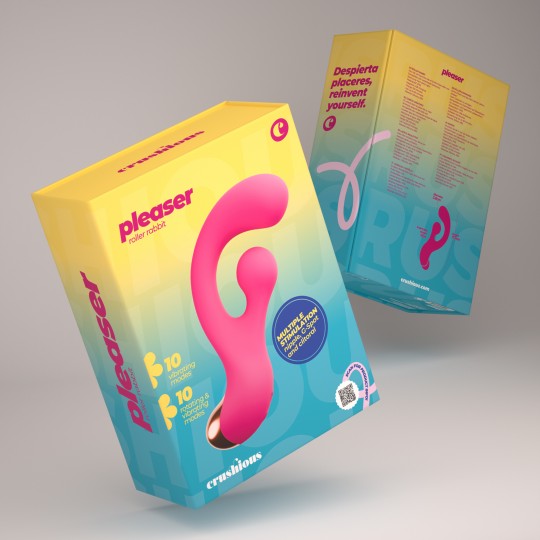 PACK 5 + 1 GRATUIT PLEASER VIBRATEUR AVEC STIMULATION ROTATIVE CRUSHIOUS