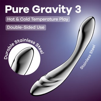 МЕТАЛЛИЧЕСКИЙ ДИЛДО PURE GRAVITY 3 SATISFYER