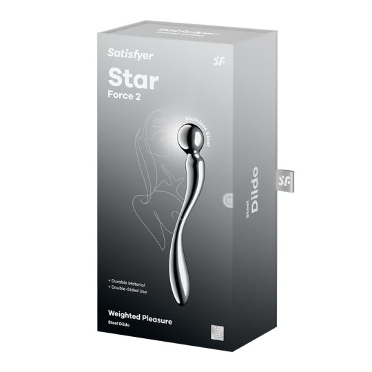 МЕТАЛЛИЧЕСКИЙ ДИЛДО STAR FORCE 2 SATISFYER