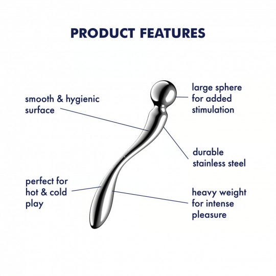 МЕТАЛЛИЧЕСКИЙ ДИЛДО STAR FORCE 2 SATISFYER