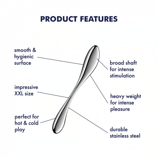 DILDO IN METALLO STAR FORCE 3 SATISFYER