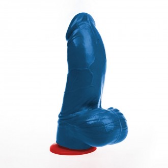 THOR M - REALISTIC CURVED DILDO WITH BALLS - 5.9 / 15 CM - BLUE