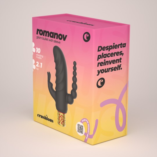 ROMANOV VIBRATEUR CLASSIQUE AVEC MANCHON EN SILICONE AMOVIBLE CRUSHIOUS