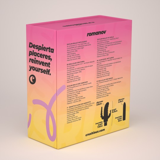 ROMANOV VIBRADOR CLÁSSICO COM MANGA DE SILICONE AMOVÍVEL CRUSHIOUS