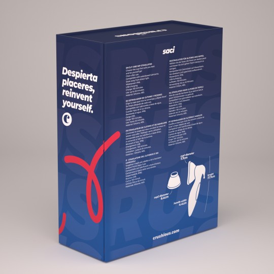 SACI ESTIMULADOR DE CLÍTORIS Y PEZONES CON SUCCIÓN CRUSHIOUS