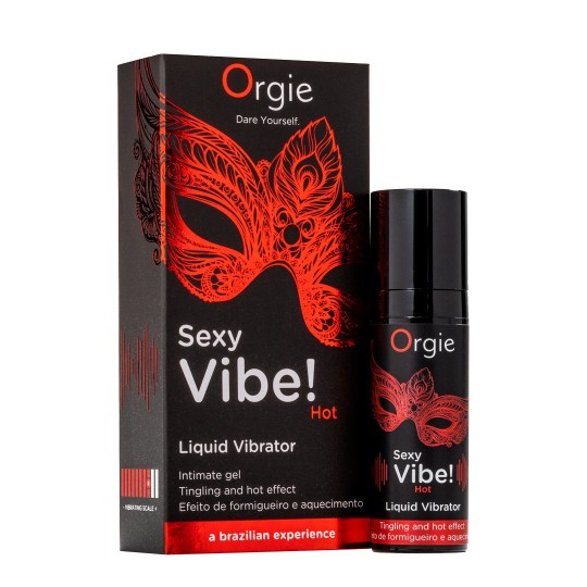 ГЕЛЬ С ВИБРАЦИЕЙ И СОГРЕВАЮЩИМ ЭФФЕКТОМ SEXY VIBE 15ML ORGIE