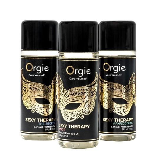 CONJUNTO DE ÓLEOS DE MASSAGEM SEXY THERAPY SENSUAL MINI SIZE 3X30ML ORGIE