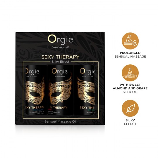 SET DE ACEITES DE MASAJE SEXY THERAPY SENSUAL MINI SIZE 3X30ML ORGIE