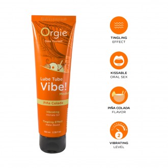 LUBRIFIANT LUBE TUBE VIBE! PIÑA COLADA INTENSITÉ MOYENNE ORGIE 100ML