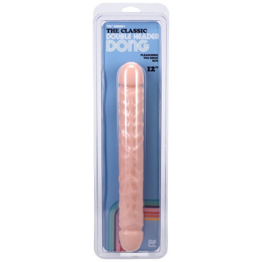 DOC JOHNSON JR. VEINED DOUBLE HEADER DILDO WITH DOUBLE ENDS 12 / 30 CM