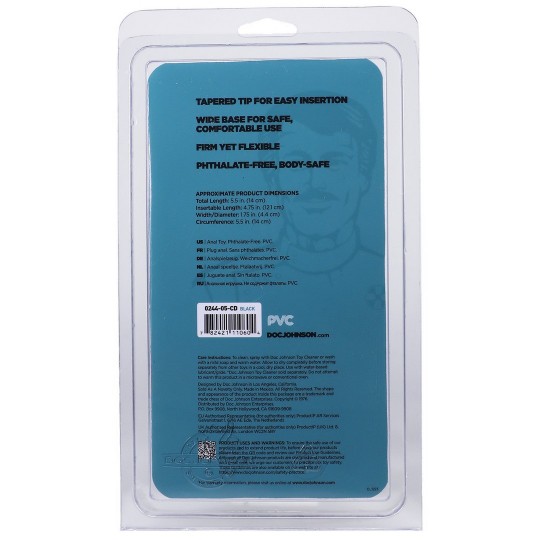 PLUG ANAL DOC JOHNSON CLASSIC BUTT PLUG NEGRO MEDIUM