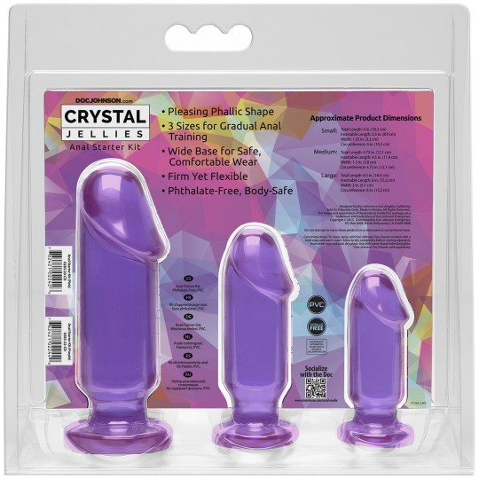 KIT CON PLUGS ANALES ANAL STARTER KIT MORADO