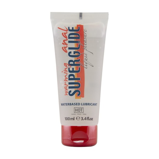 LUBRICANTE DE BASE ACUOSA CON EFECTO CALOR WARMING ANAL SUPERGLIDE HOT™ 100ML