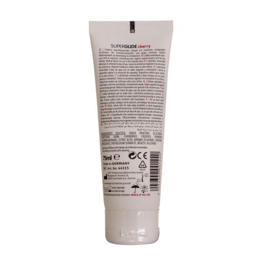 HOT™ SUPERGLIDE EDIBLE LUBRICANT CHERRY 75ML
