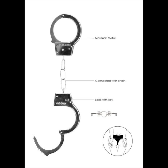ALGEMAS EM METAL BEGINNER'S HANDCUFFS PRATEADAS