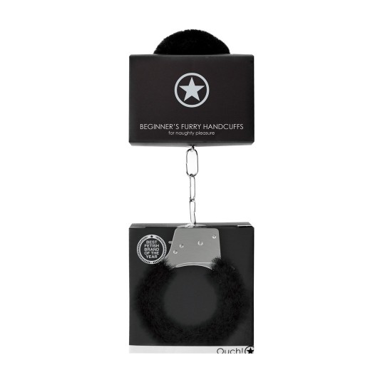 ESPOSAS CON PELUCHE BEGINNER'S FURRY HANDCUFFS NEGRAS