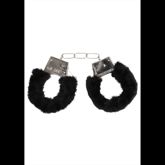 ALGEMAS COM PELUCHE BEGINNER'S FURRY HANDCUFFS PRETAS