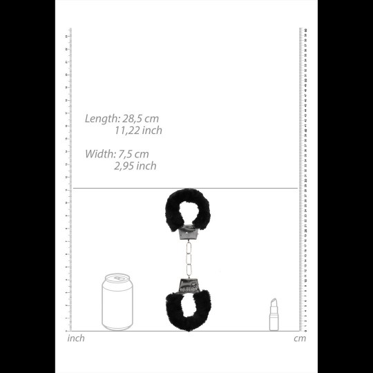 ALGEMAS COM PELUCHE BEGINNER'S FURRY HANDCUFFS PRETAS