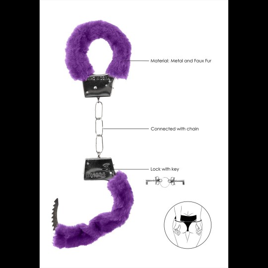 ALGEMAS COM PELUCHE BEGINNER'S FURRY HANDCUFFS ROXAS