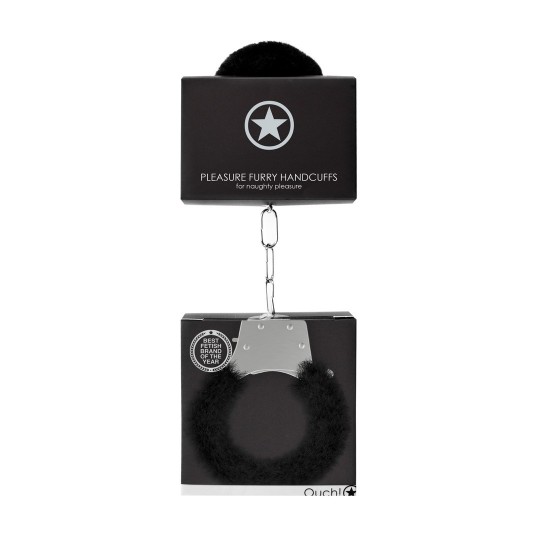 PLEASURE FURRY HANDCUFFS BLACK