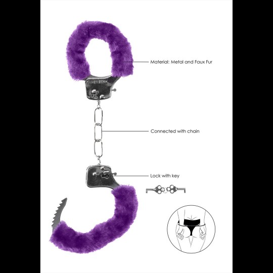 PLEASURE FURRY HANDCUFFS PURPLE
