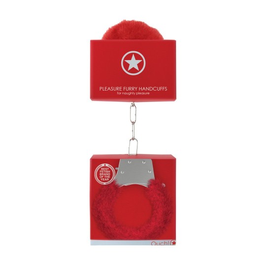 ESPOSAS CON PELUCHE PLEASURE FURRY HANDCUFFS ROJAS