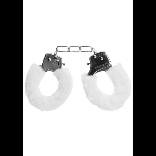 ALGEMAS COM PELUCHE PLEASURE FURRY HANDCUFFS BRANCAS