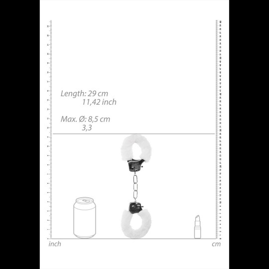 PLEASURE FURRY HANDCUFFS WHITE