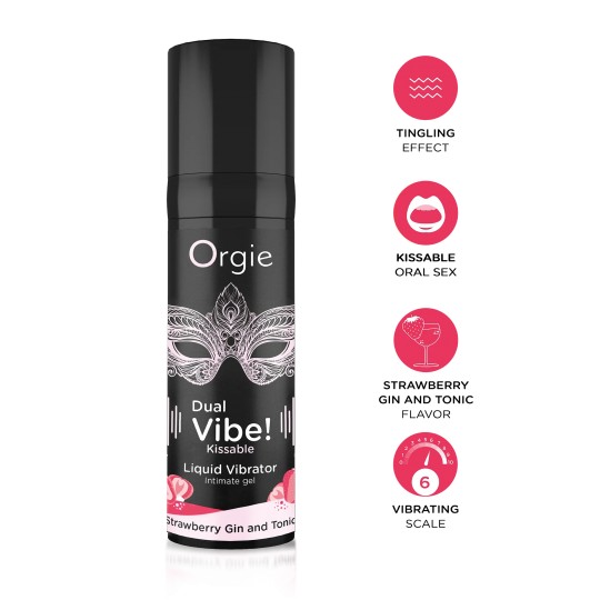 ORGIE DUAL VIBE STRAWBERRY GIN AND TONIC FLAVOUR 15ML