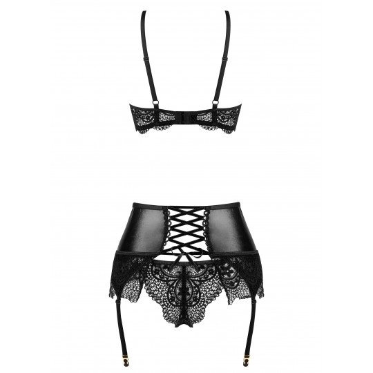 ENSEMBLE DE 3 PIÈCES NOIR FANTASY SET BEAUTY NIGHT FASHION NOIR