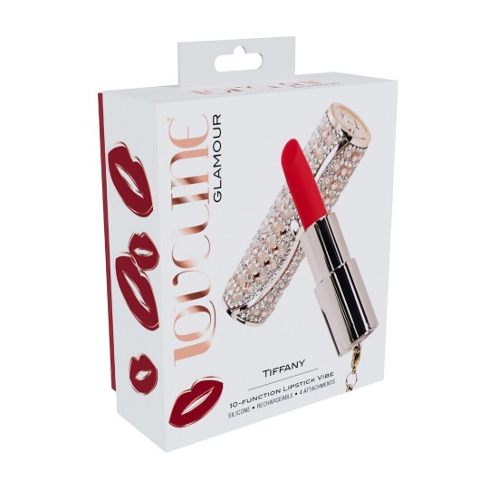 TIFFANY - LIPSTICK VIBRATOR WITH 4 ATTACHMENTS - PINK