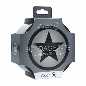 CINTA BONDAGE PVC NON-STICK 20 M NEGRA OUCH!