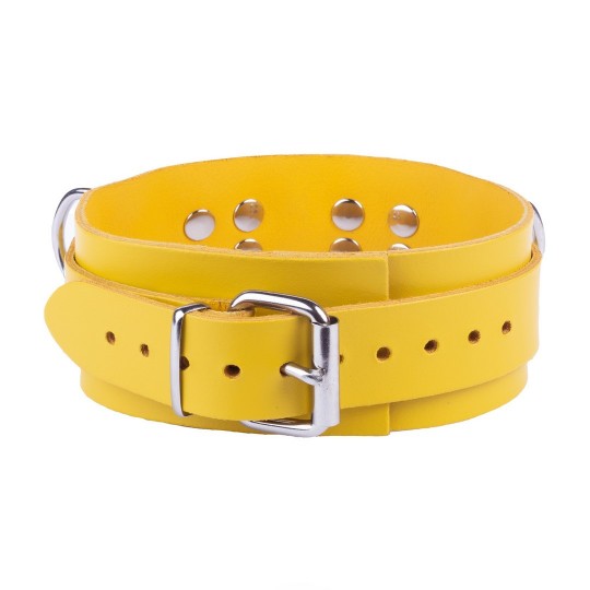 ULTRA LEATHER NECKLACE - YELLOW