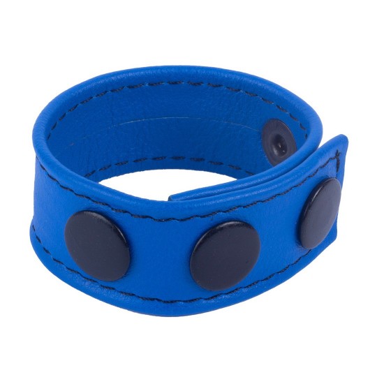 COCKY - ADJUSTABLE LEATHER COCKRING - BLUE