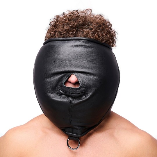 PADDED LEATHER SENSORY HOOD - BLACK