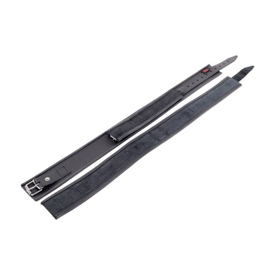 LEATHER THIGH AND HAND RESTRAINTS - BLACK