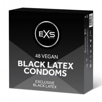 EXS BLACK LATEX - CONDOMS - 48 PIECES