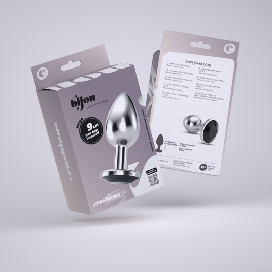 PLUG ANALE GIOIELLO BIJOU GRANDE NERO CRUSHIOUS