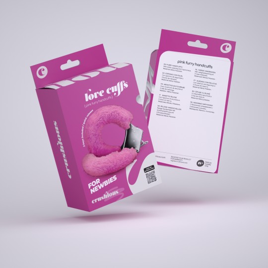 POLSINI IN PELUCHE LOVE CUFFS ROSA CRUSHIOUS