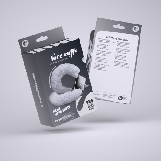 LOVE CUFFS FURRY HANDCUFFS CRUSHIOUS WHITE