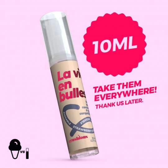 GELÉE LUBRIFIANTE STEAL MY KISSES AU ARÔME DE FRAISE ET CHAMPAGNE CRUSHIOUS 10ML