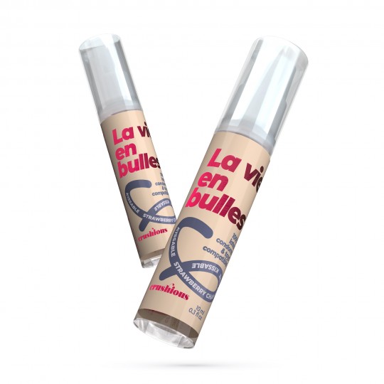 GEL LUBRIFICANTE STEAL MY KISSES COM SABOR A CHAMPANHE COM MORANGO CRUSHIOUS 10ML