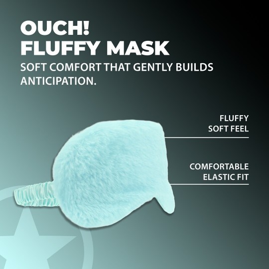 MASQUE DE NUIT EN PELUCHE FLUFFY POWDER BLUE OUCH !